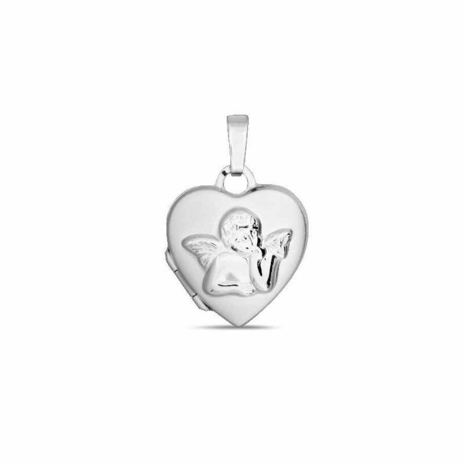 Dein-Juwelier Kollektion Kinder Anhanger Herz Medaillon Schutzengel Silber 33.1114.R | Charms & Anhanger