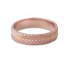 Campur Silberring "Fischgrat", 18 Ct Rose Vergoldet | Ringe